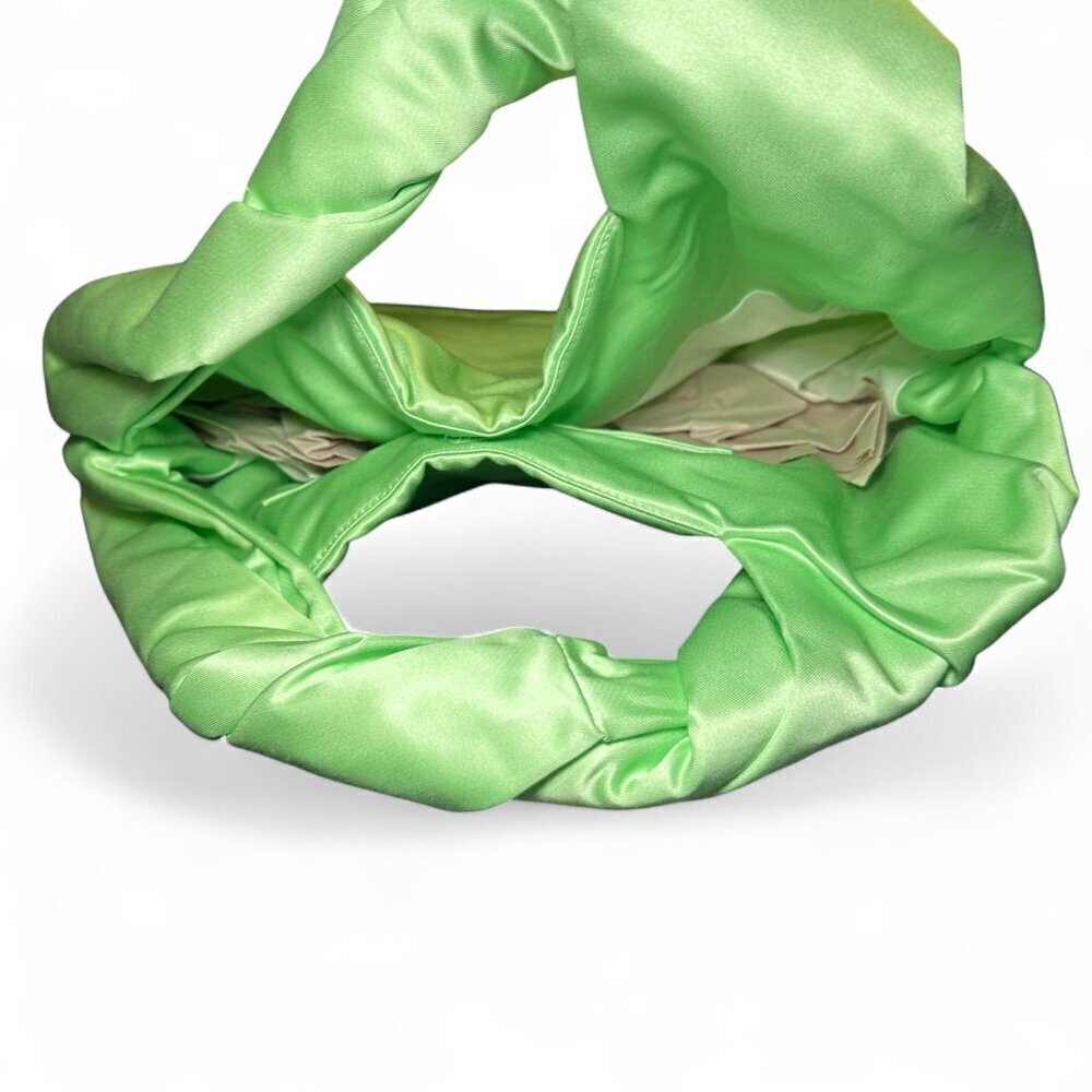 A.L.C Satin Paloma Clutch Bag with Twisted Handles NWT - Grass Green - Picture 3 of 16
